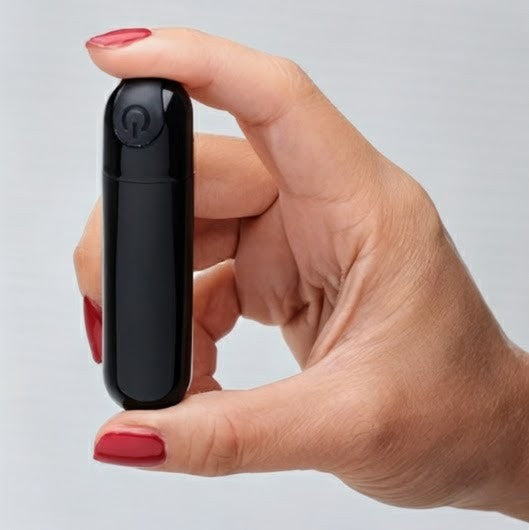 10X Rechargeable Vibrating Metallic Bullet-Black